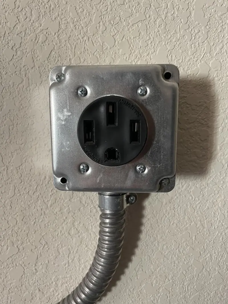 NEMA 14-50 outlet installed for Smart Home Electrical in Dunedin